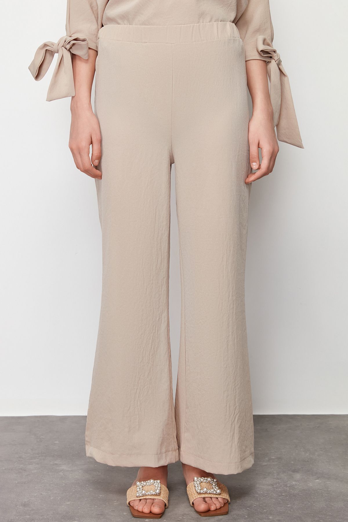 Trendyol Modest-Комплект туника-панталон с каменен прилеп с ръкав TCTSS23US00043 4