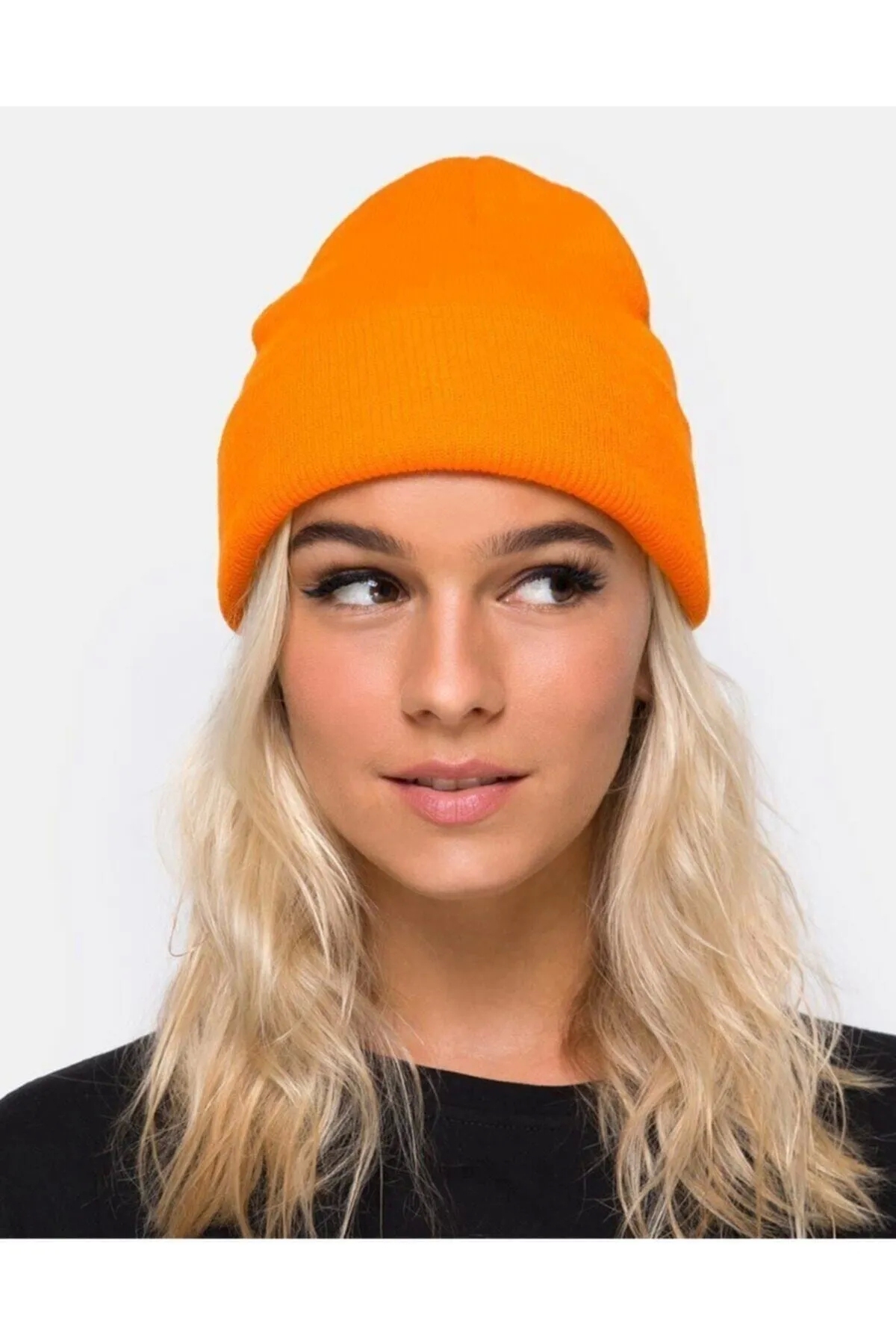 MinaCarin  Basic Bere Unisex Turuncu - Görsel 5