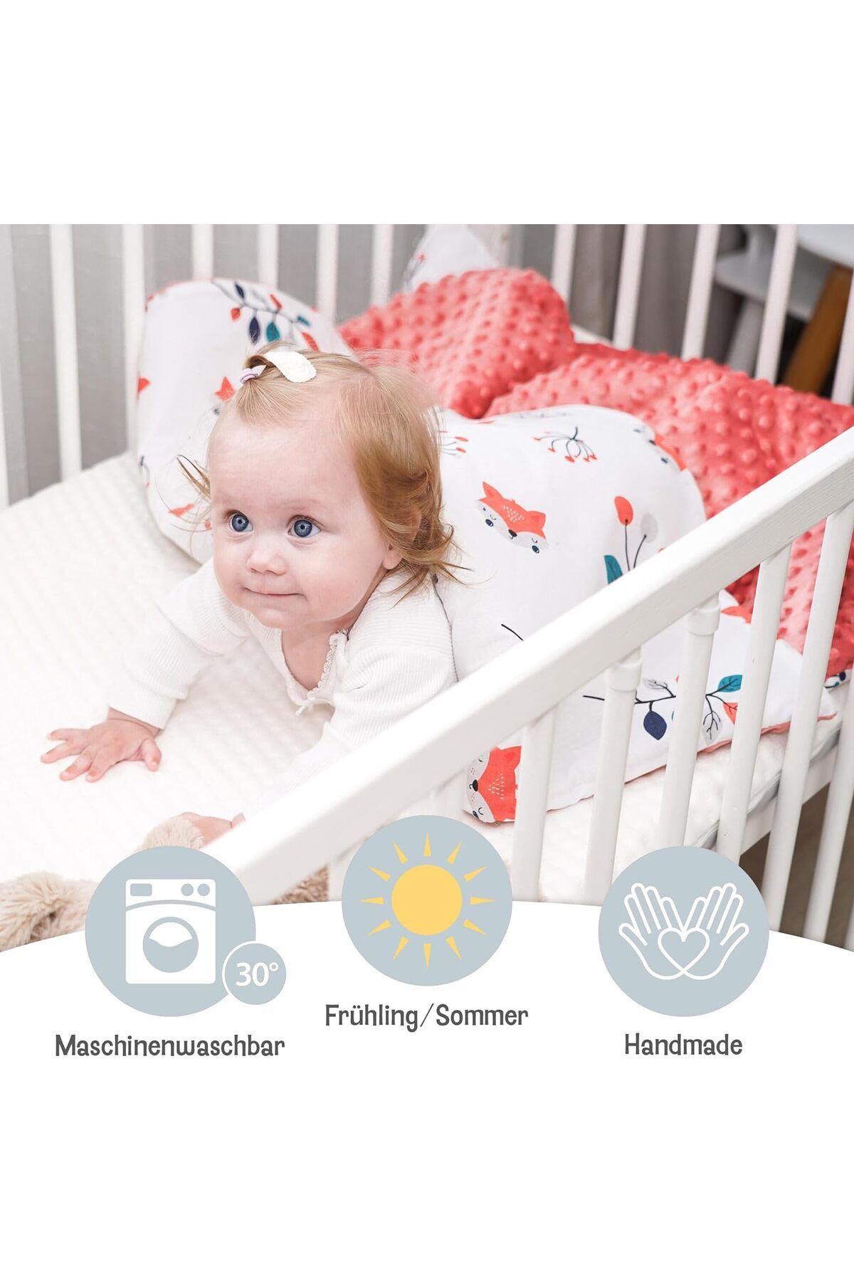 Totsy Baby-Baby Stroller Blanket Winter with Minky 75x100 cm, Children's Blanket, Baby Blanket 4