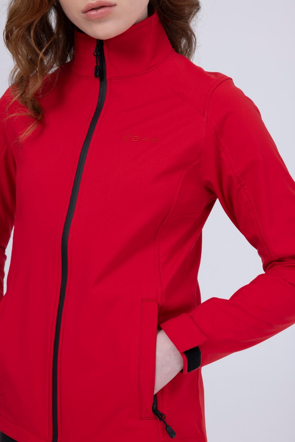 2AS-Jachetă subțire Softshell pentru femei, roșie 3