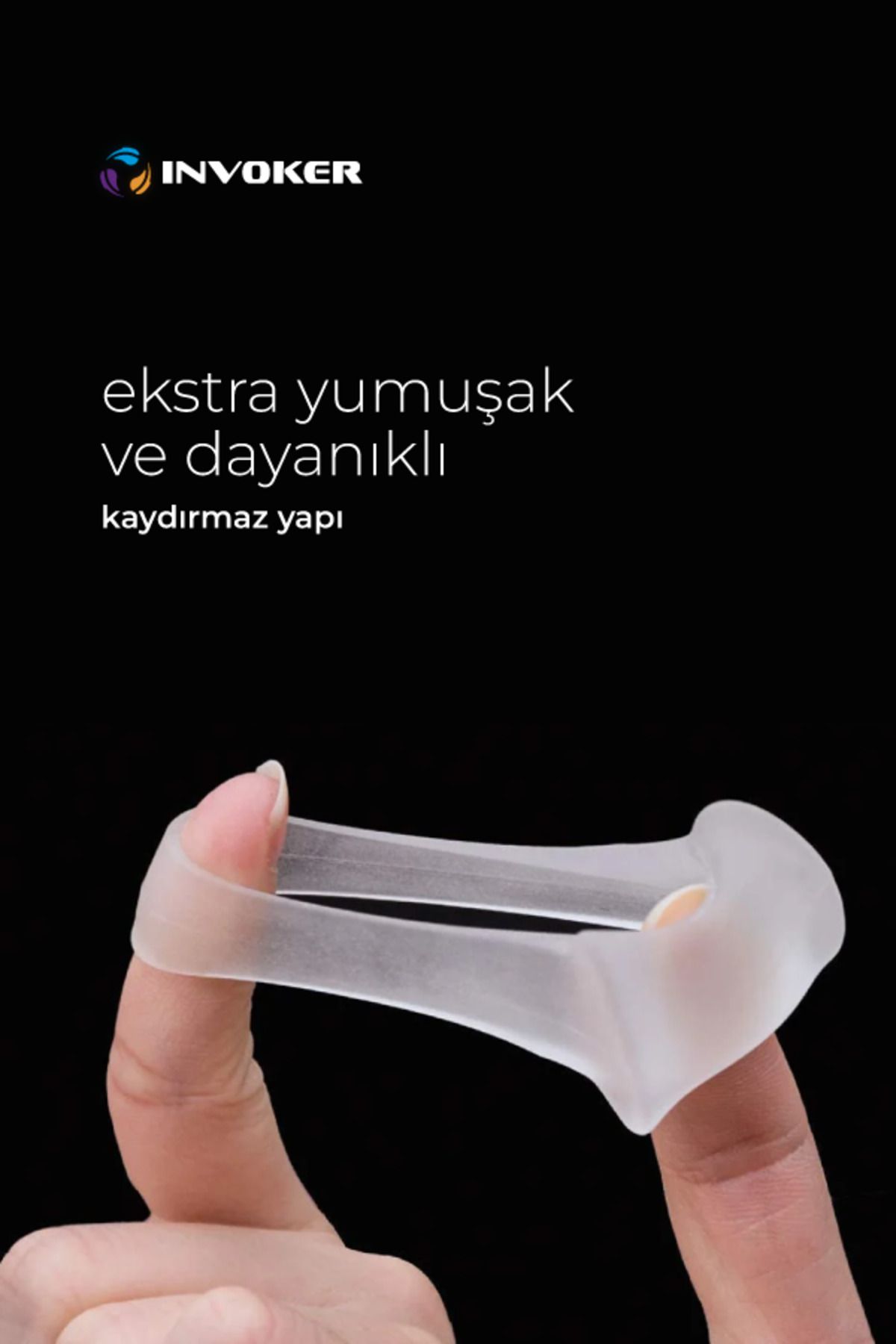 INVOKER-Silicone Roller Foot Big Toe Bone Corrector Hallux Valgus Silicone Flip-Flop Protector L 3