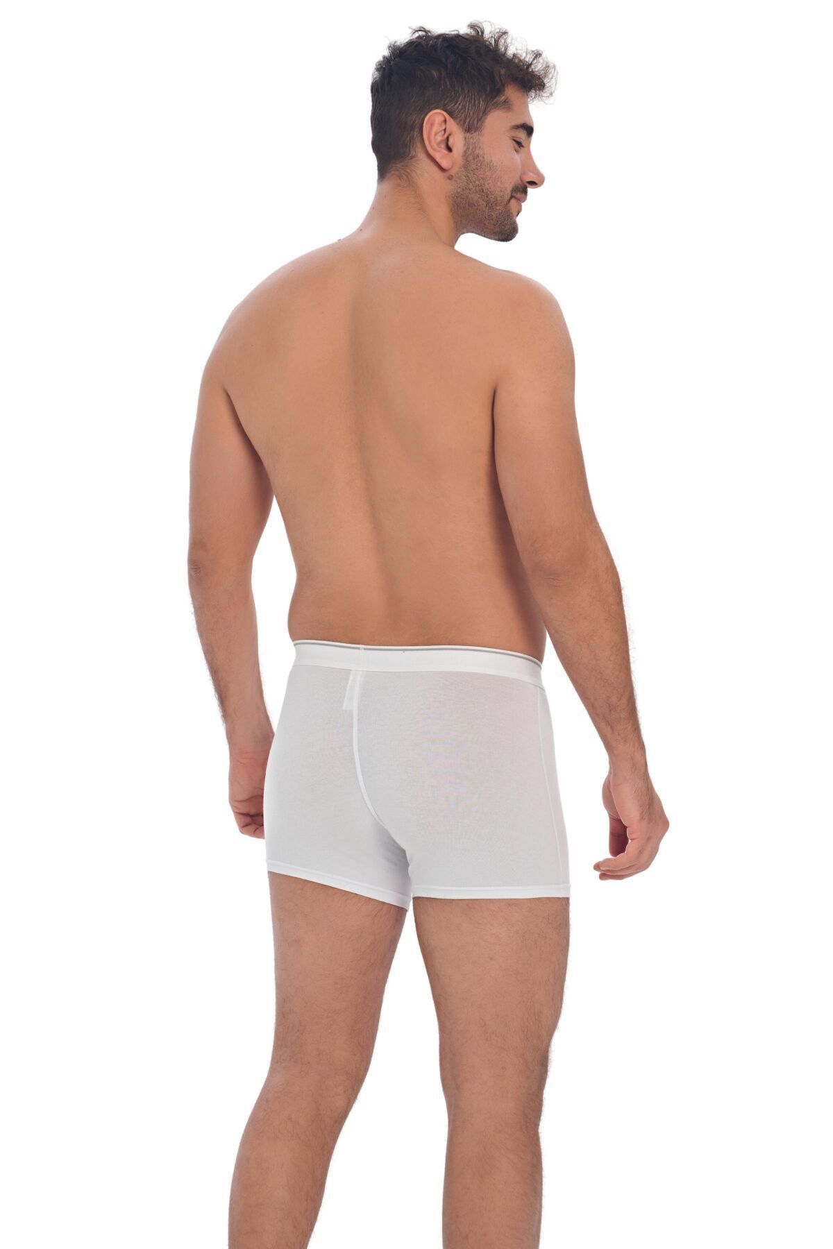 Anıl-Men's Cotton and Modal Fabric Wide Waist Elastic Classic Boxer (0019) 2