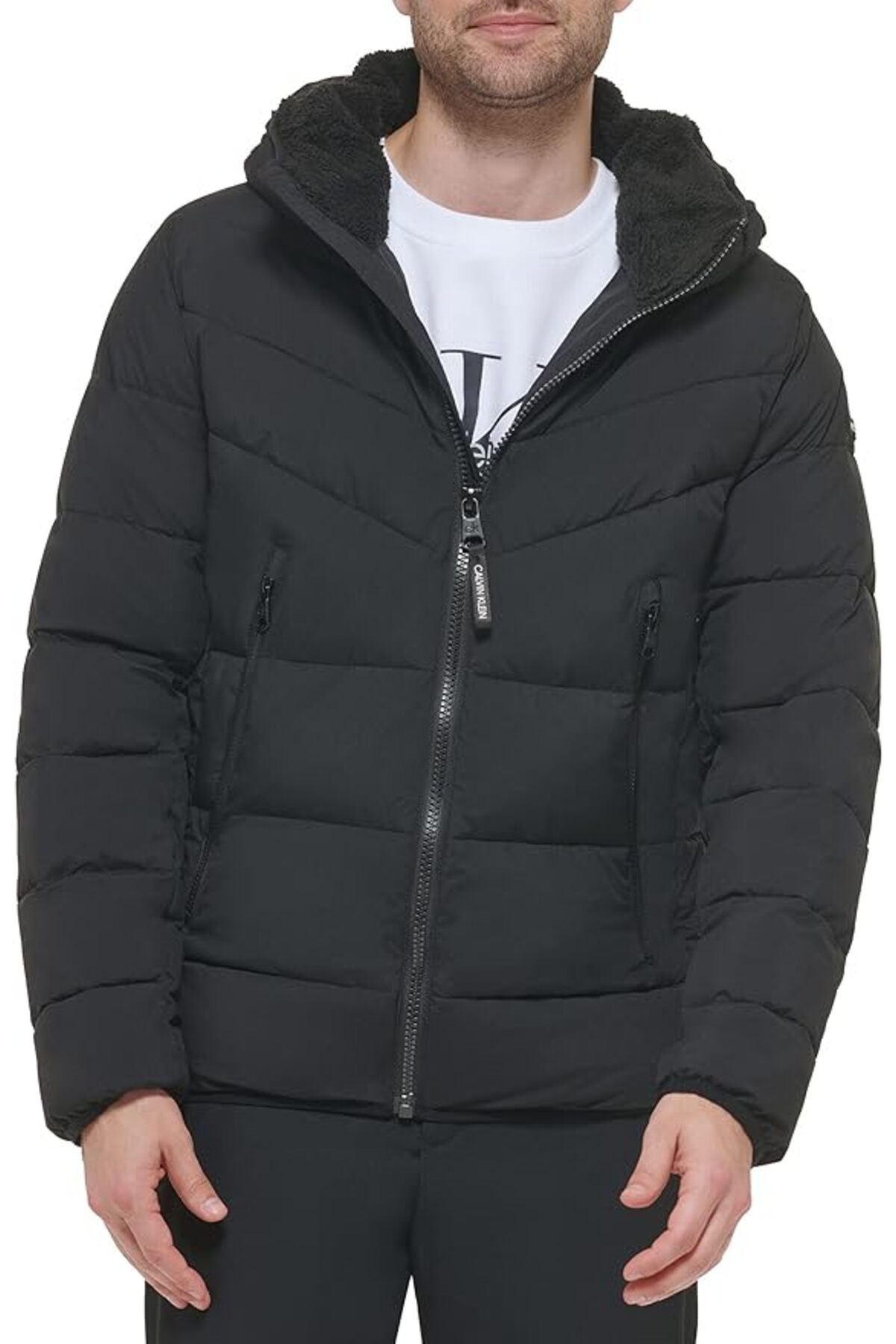 Black calvin klein winter hot sale jacket