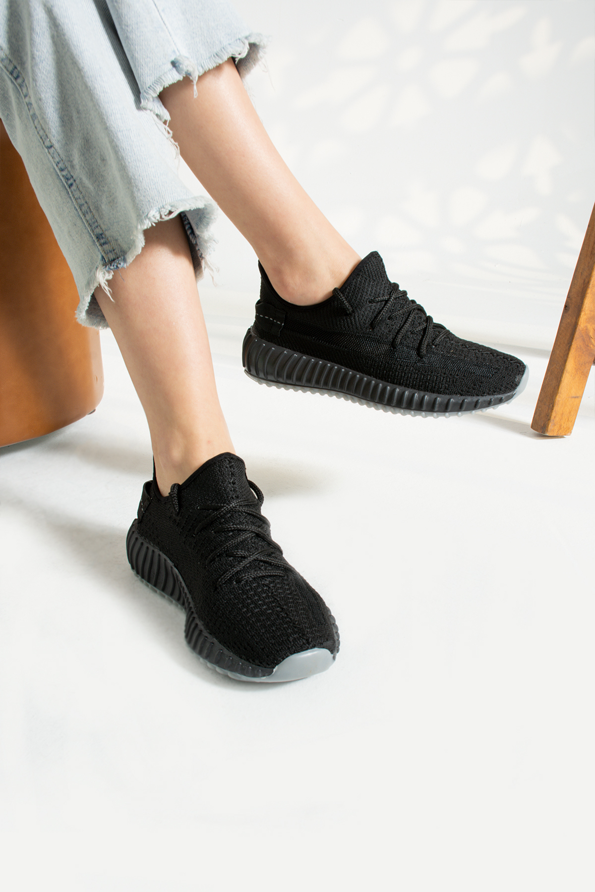 Unisex Siyah Spor Ayakkabı