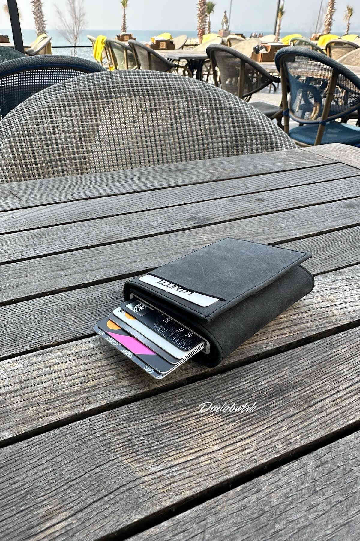 کیف پول مردانه مشکی Luxetti | DDL5550 اورجینال - تصویر 2