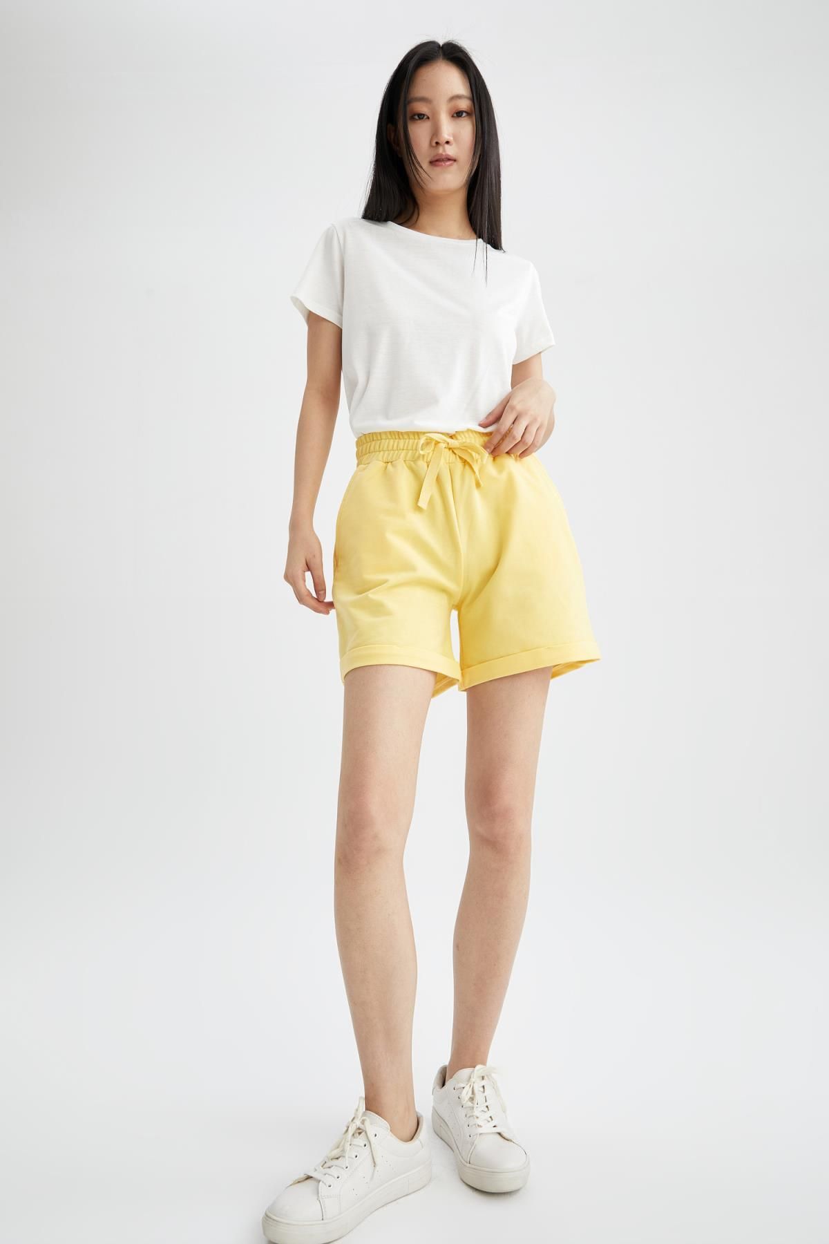DeFacto-Regular Fit Basic Bermuda Shorts U4066az22hs 2