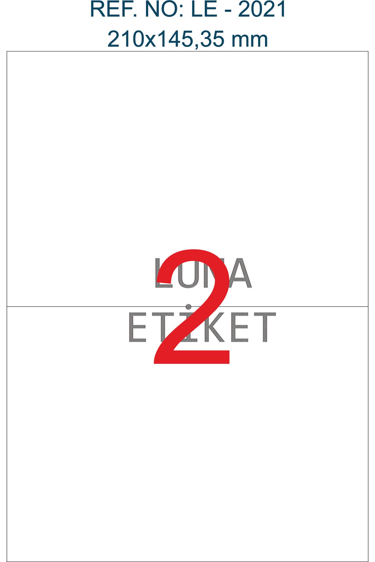 LUNA ETİKET LE-03  A4/2 Lazer Kağıt 105 mm x 148,5 mm