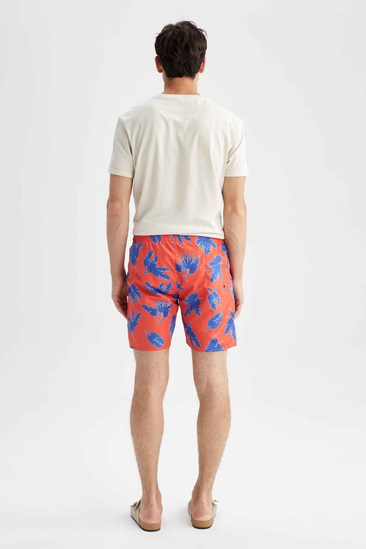 DeFacto-Regular Fit Patterned Short Swim Shorts Y8925az22hs 4