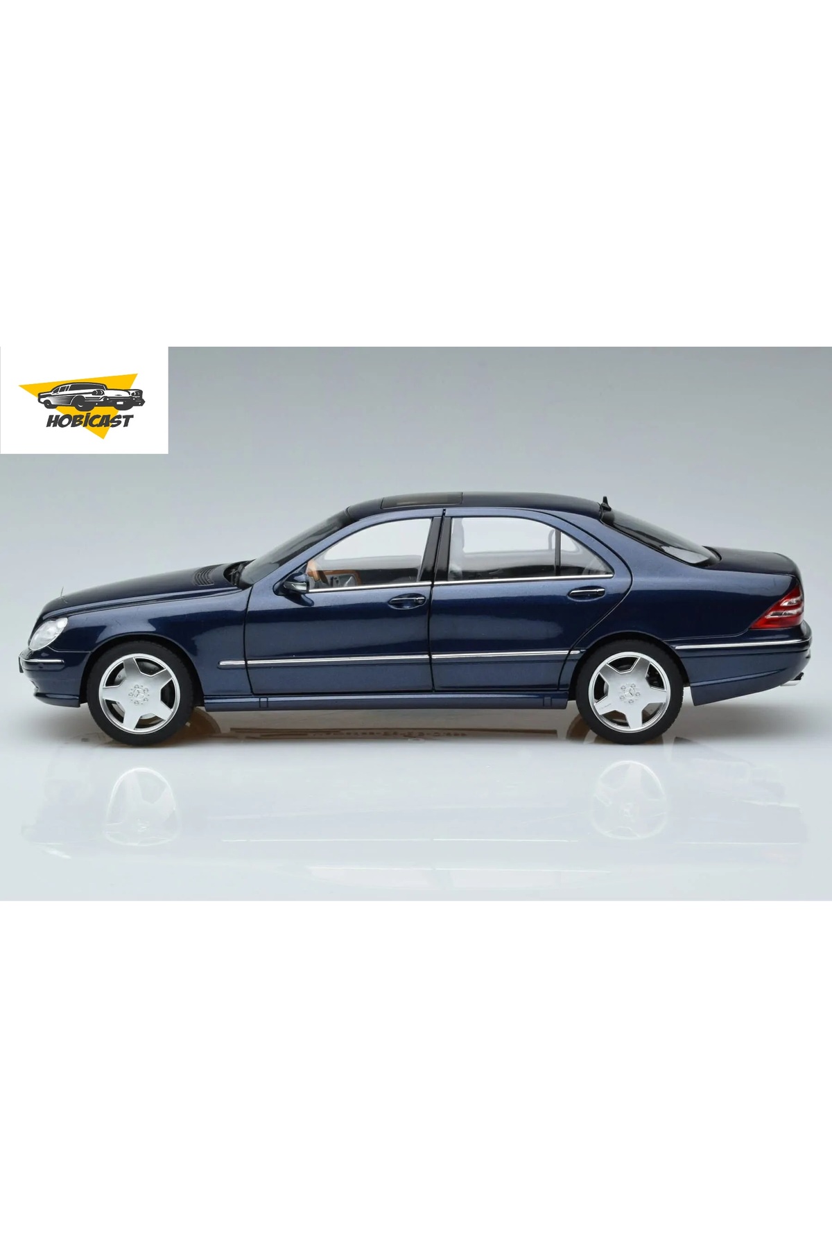 Modèle Réduit Mercedes-benz S55 Amg 2000, Métallique Bleu 1/18