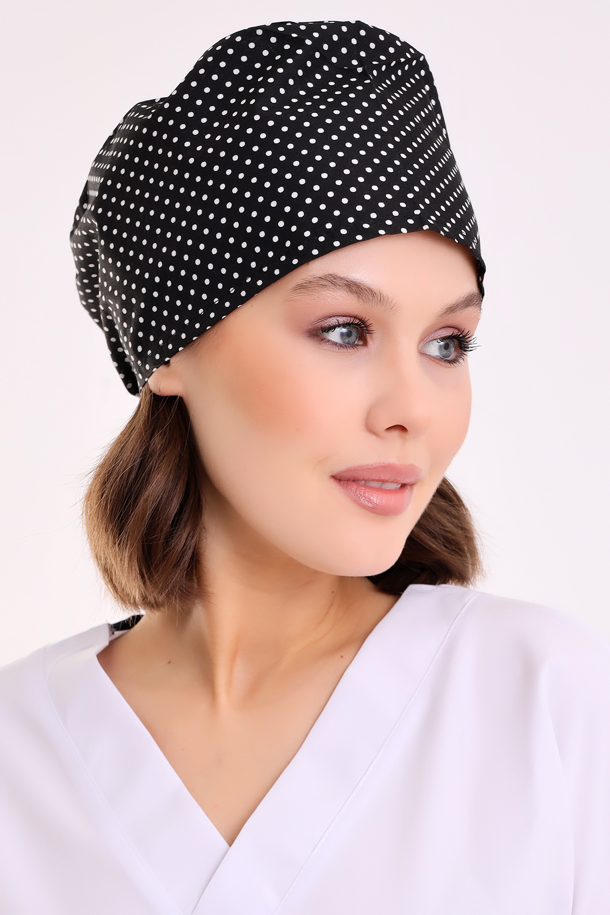 Polka Dot Doctor Nurse Chef Surgical Hospital Bonnet Bandana M479