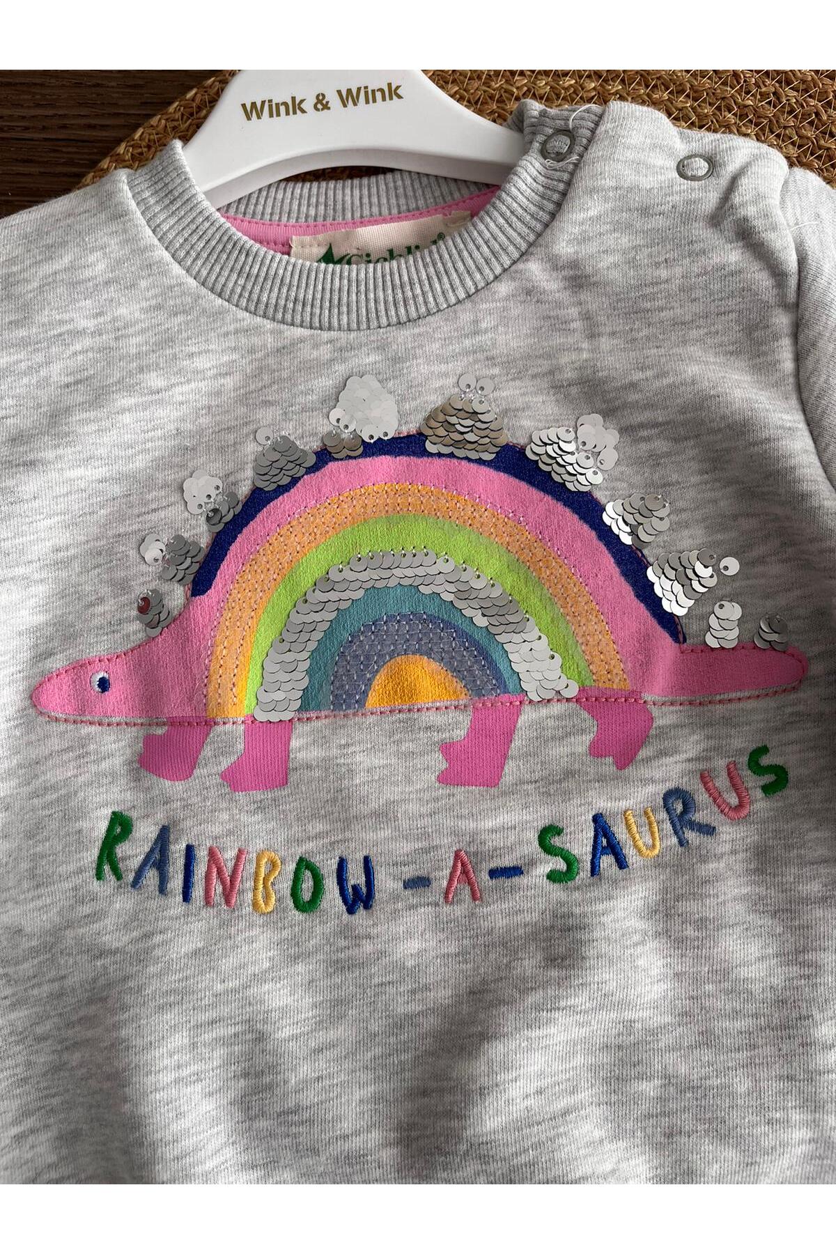 cichlid Kız bebek sweatshirt kaplumbağalı fotoğrafı 2 (önizleme)