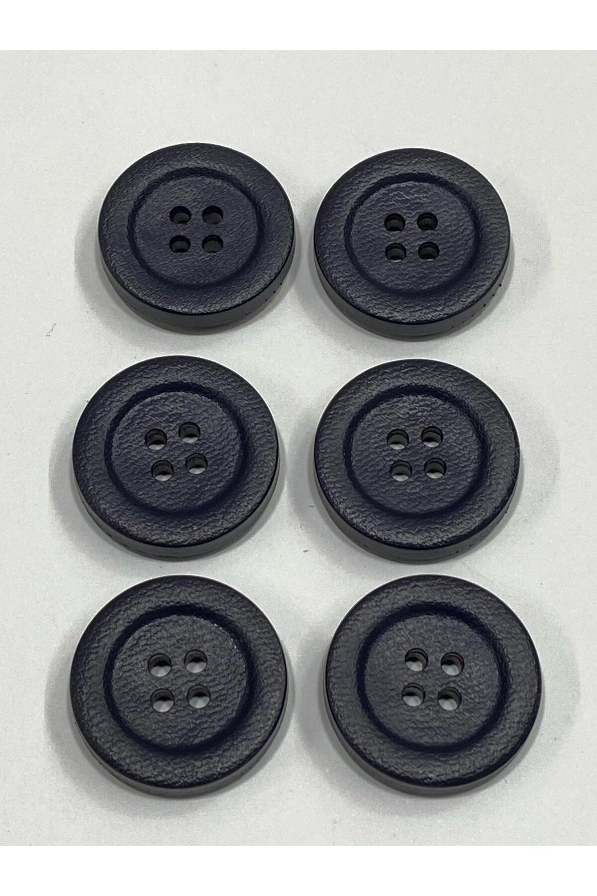 Coat Coat Button Set/ Italian Button/ Set of 6/2,7 cm/ Navy Blue