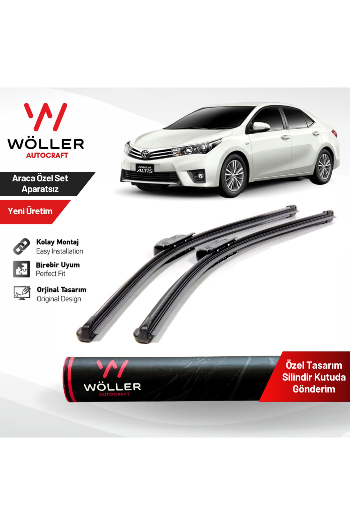 Wöller Toyota Corolla Wiper 2013 2018 Комплект стеклоочистителей специально для автомобиля wöllersacak389