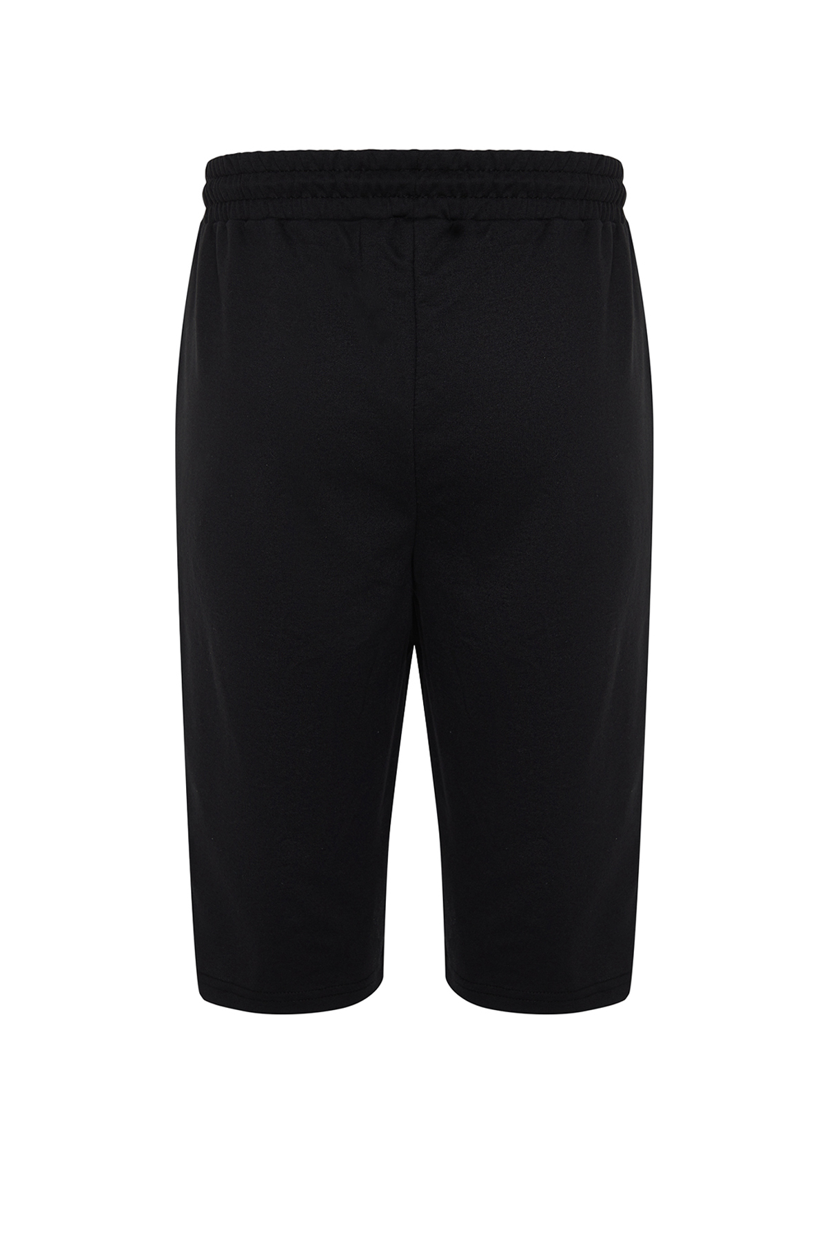 Trendyolmilla  Basic Siyah Regular/Normal Kesim Uzun Boy Lastik Belli Kordonlu Şort TMNSS24SR00036 - Görsel 8