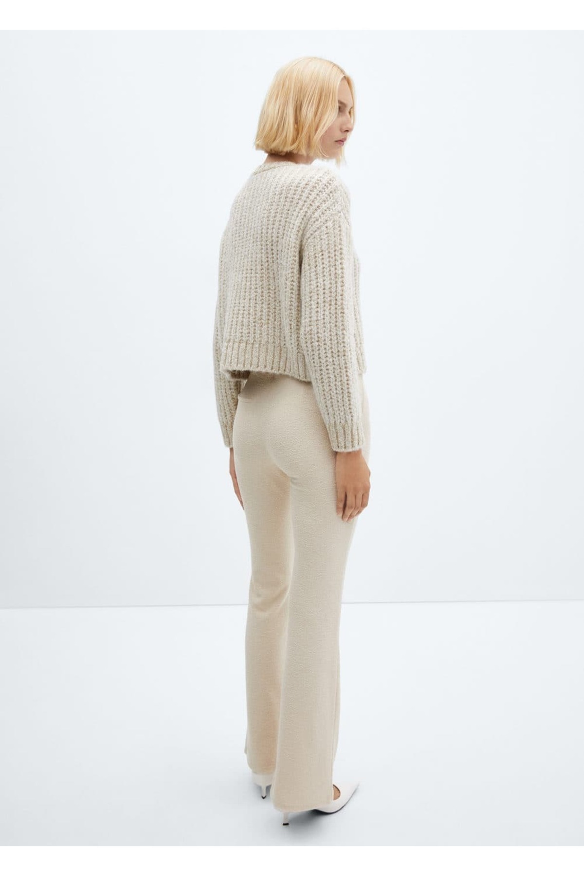 بافت و پلیور زنانه اکرو منگوMANGO | 57009125 اورجینال - تصویر 4