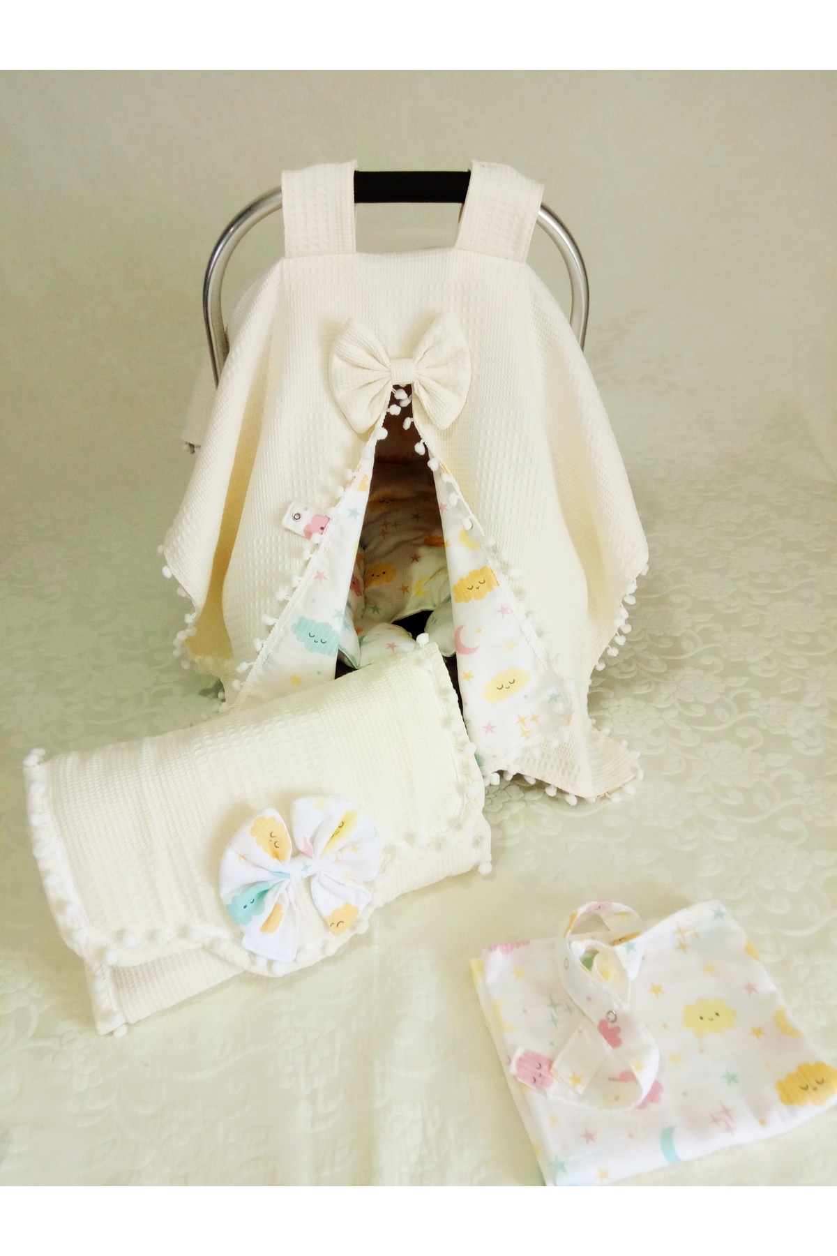 Wenaris Puset örtüsü puset minderi çantalı altaçma  BABYNEST emzirme yastığı battaniye emzirme önlüğü fotoğrafı 4 (önizleme)