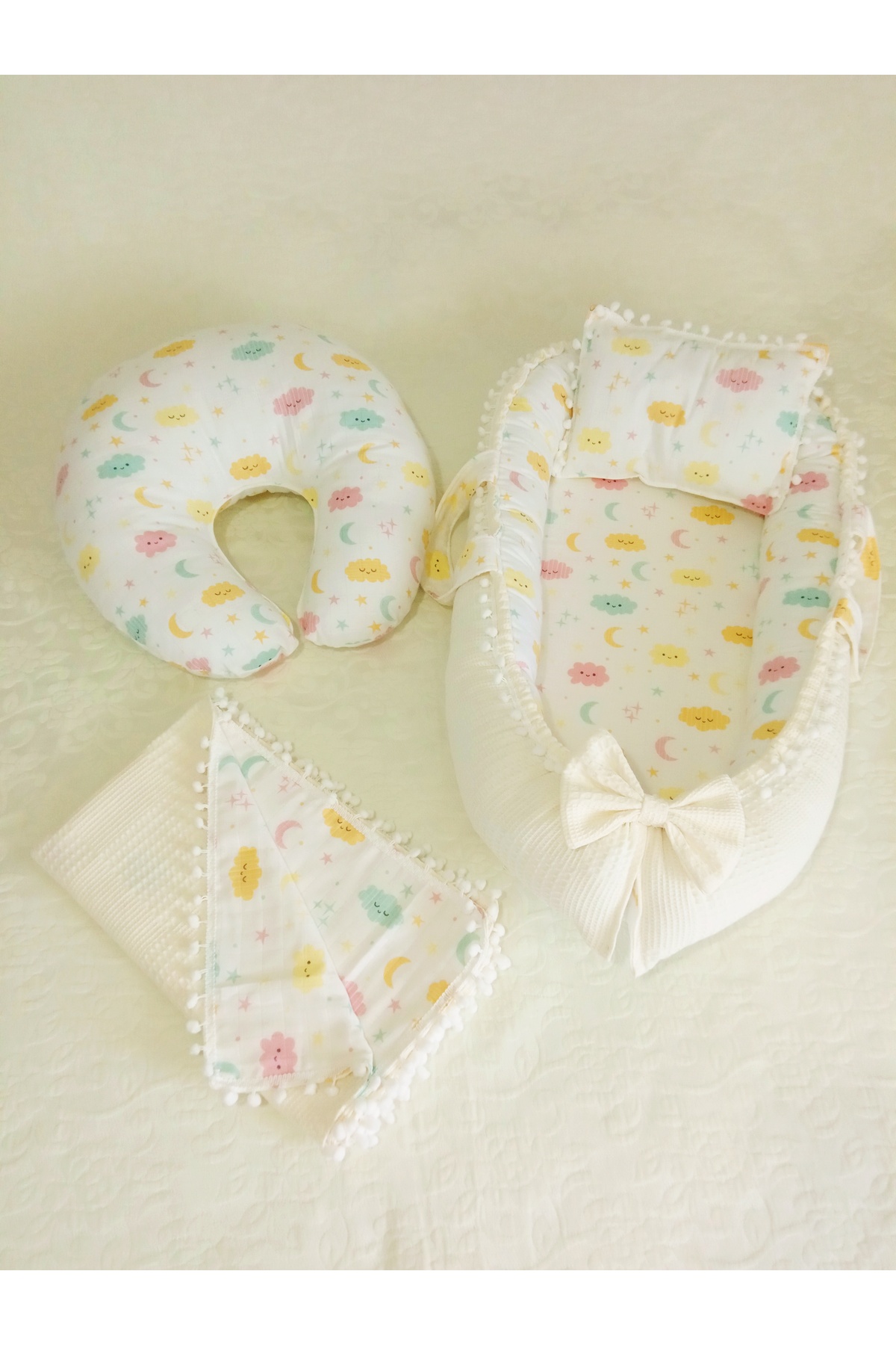 Wenaris Puset örtüsü puset minderi çantalı altaçma  BABYNEST emzirme yastığı battaniye emzirme önlüğü fotoğrafı 2 (önizleme)