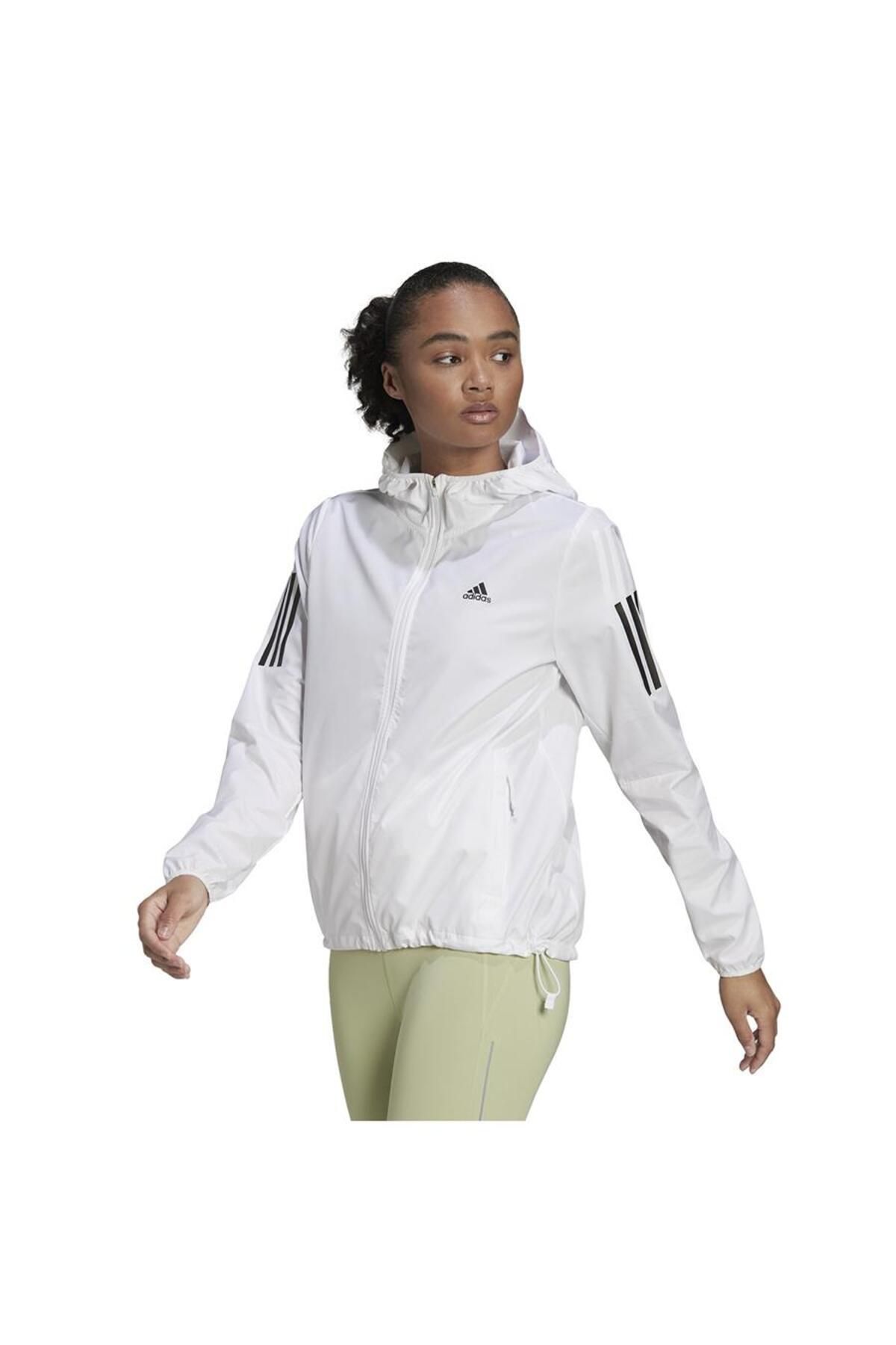 Adidas rain jacket white best sale