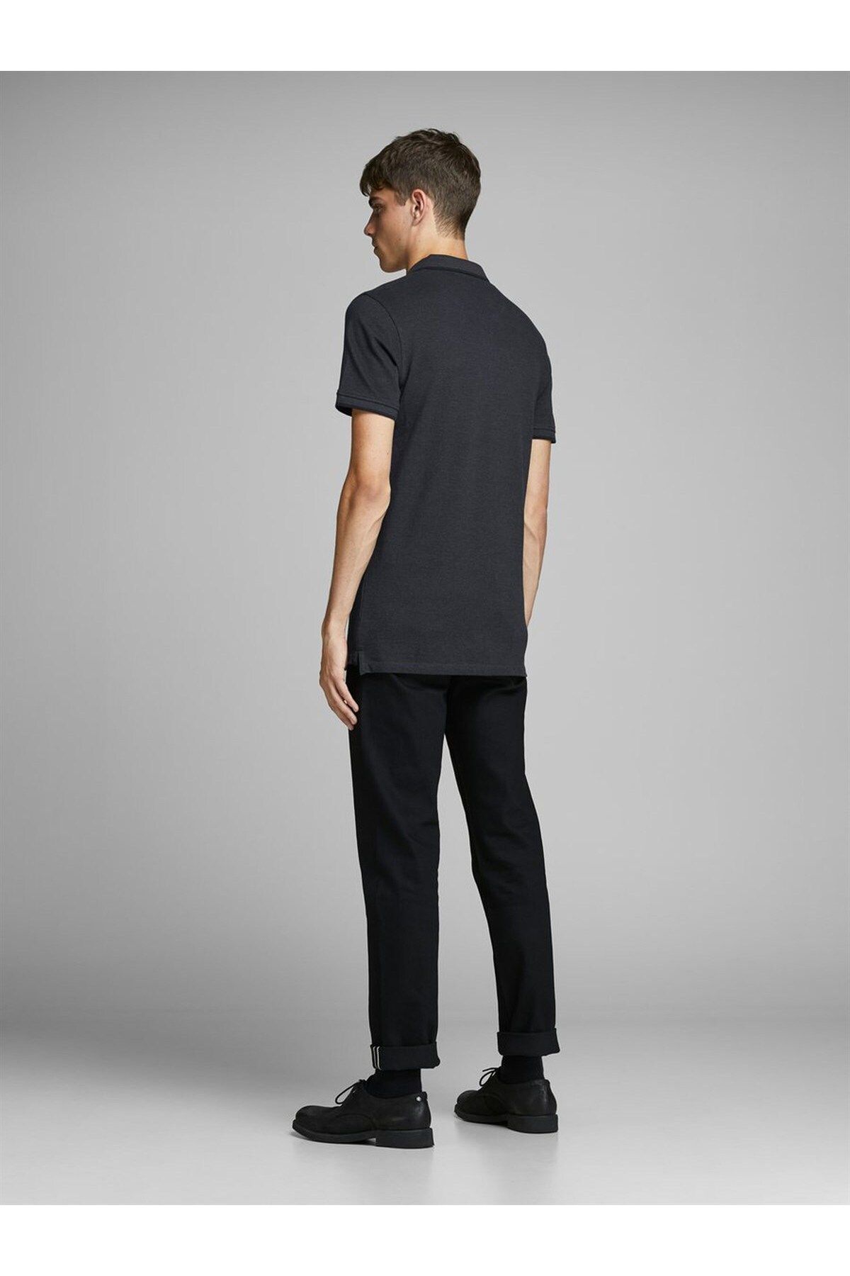 تی شرت یقه پولو مشکی مردانه اورجینال Jack Jones Jack & Jones