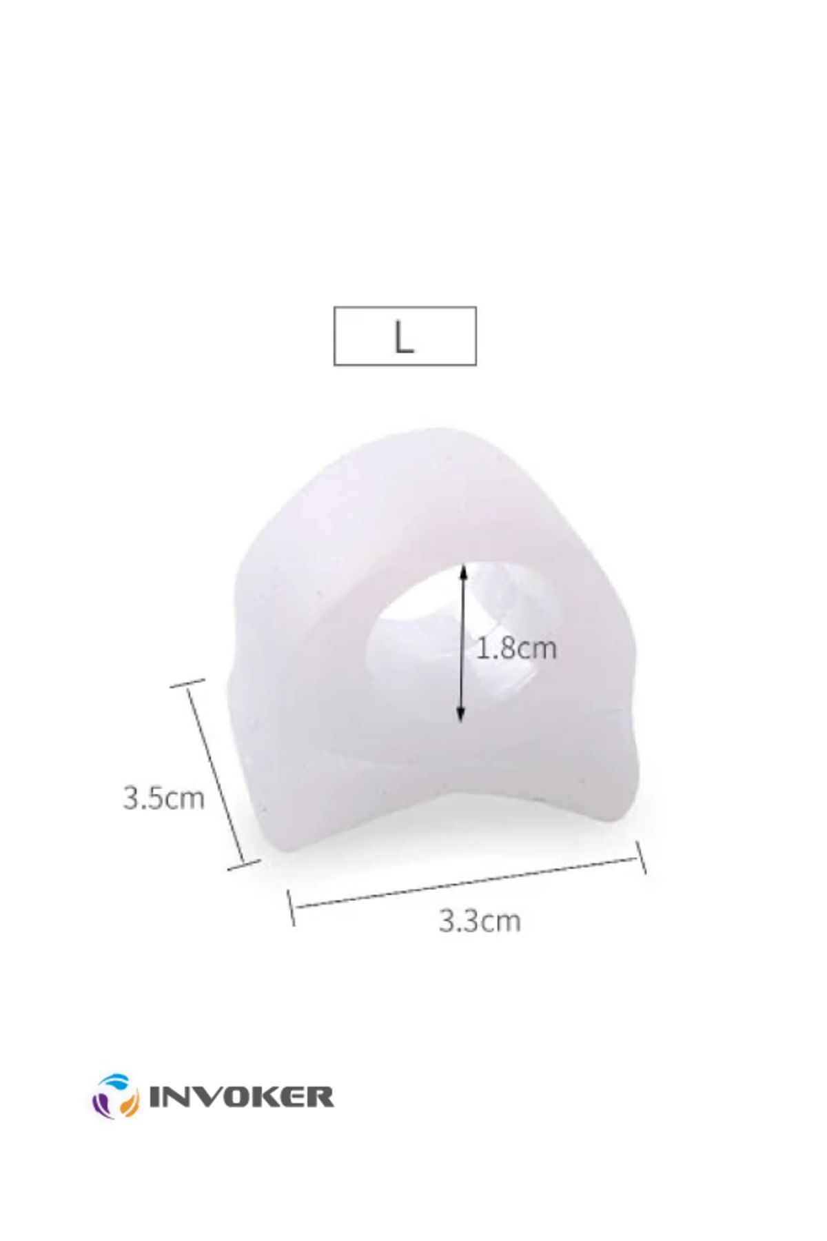 INVOKER-Silicone Roller Foot Big Toe Bone Corrector Hallux Valgus Silicone Flip-Flop Protector L 2