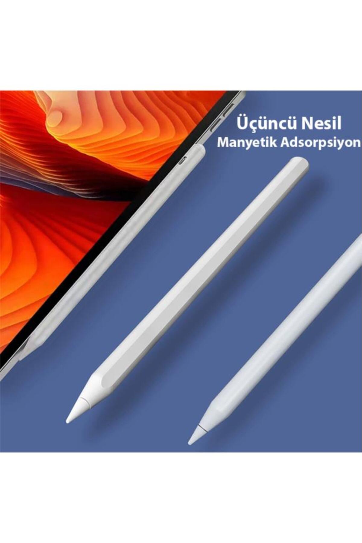 Universal Active Touch Kapasitif Stylus Tablet-telefon Dokunmatik Kalem Beyaz