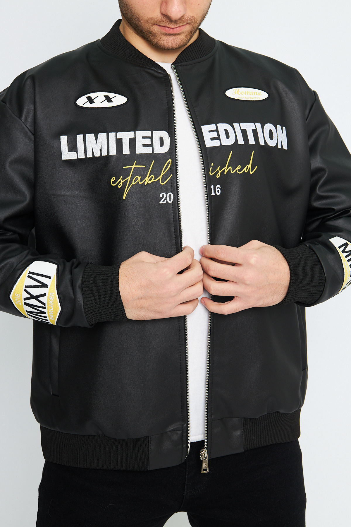 ژاکت مردانه مشکی NEWLAKER | NL-DC01 اورجینال - تصویر 3