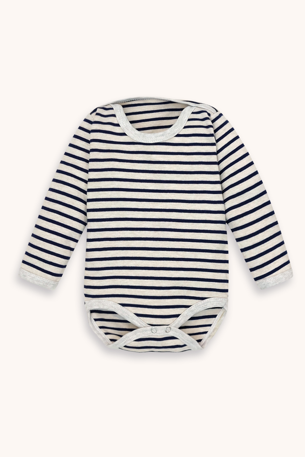 بادی نوزادی پسرانه – دخترانه آبی سرمه ای bebizu | 24356575-02CZT اورجینال - تصویر 2