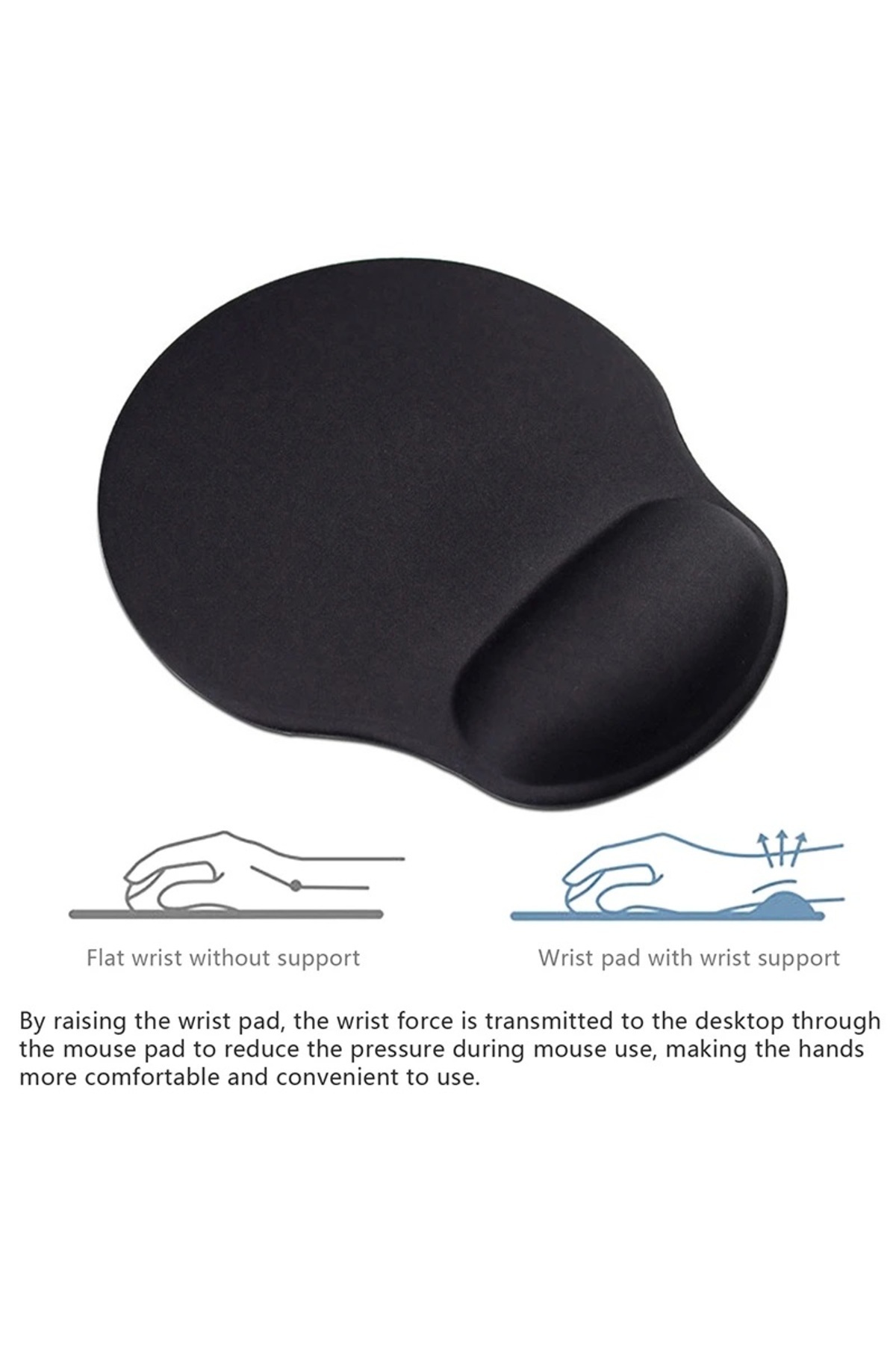 Bilek Destekli Jelli Mouse Pad Oval Kaydrmaz Taban Oyun Ofis Fare Altlığı Ergonomik Kaymaz Mouse Pad 7