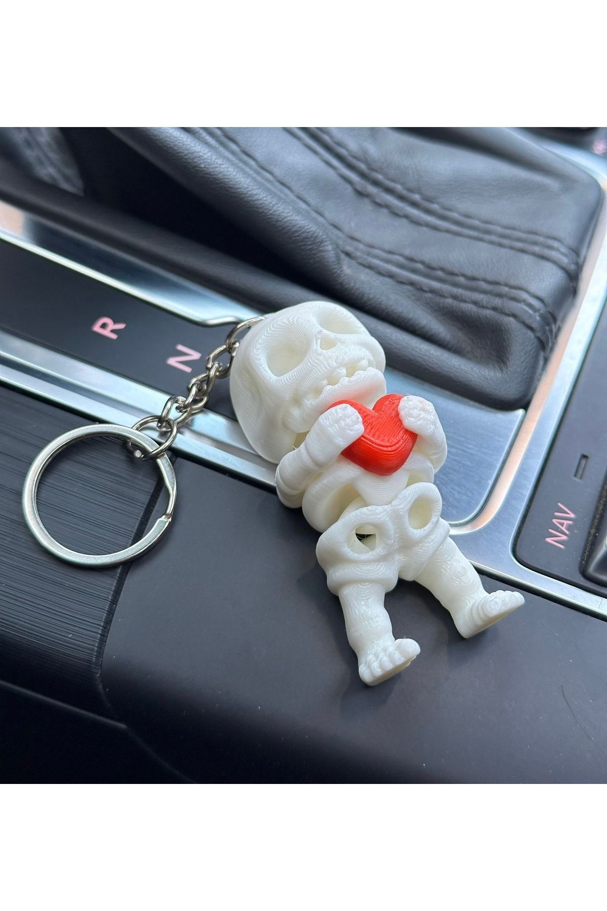 3dbaydesign-Mini Heart Movable Skeleton Keychain 2