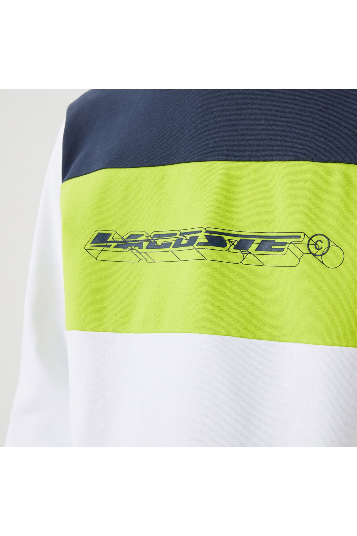 Lacoste یقه دوچرخه تناسب مردانه لباس پیراهن آبی دریایی چاپ شده