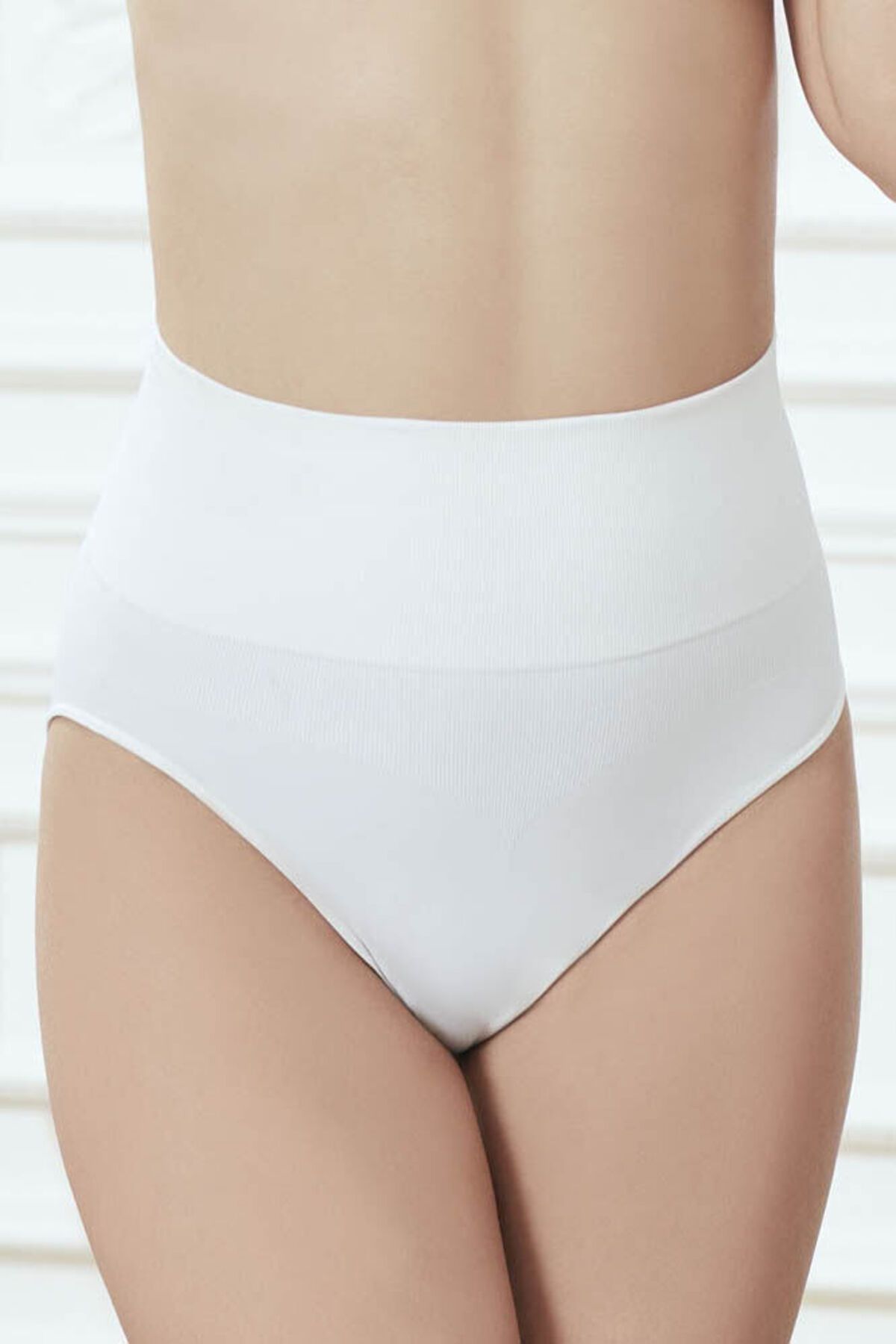 Anıl-Women's Gathering Waist Slimming Seamless High Waist Panties Corset (2420) 2