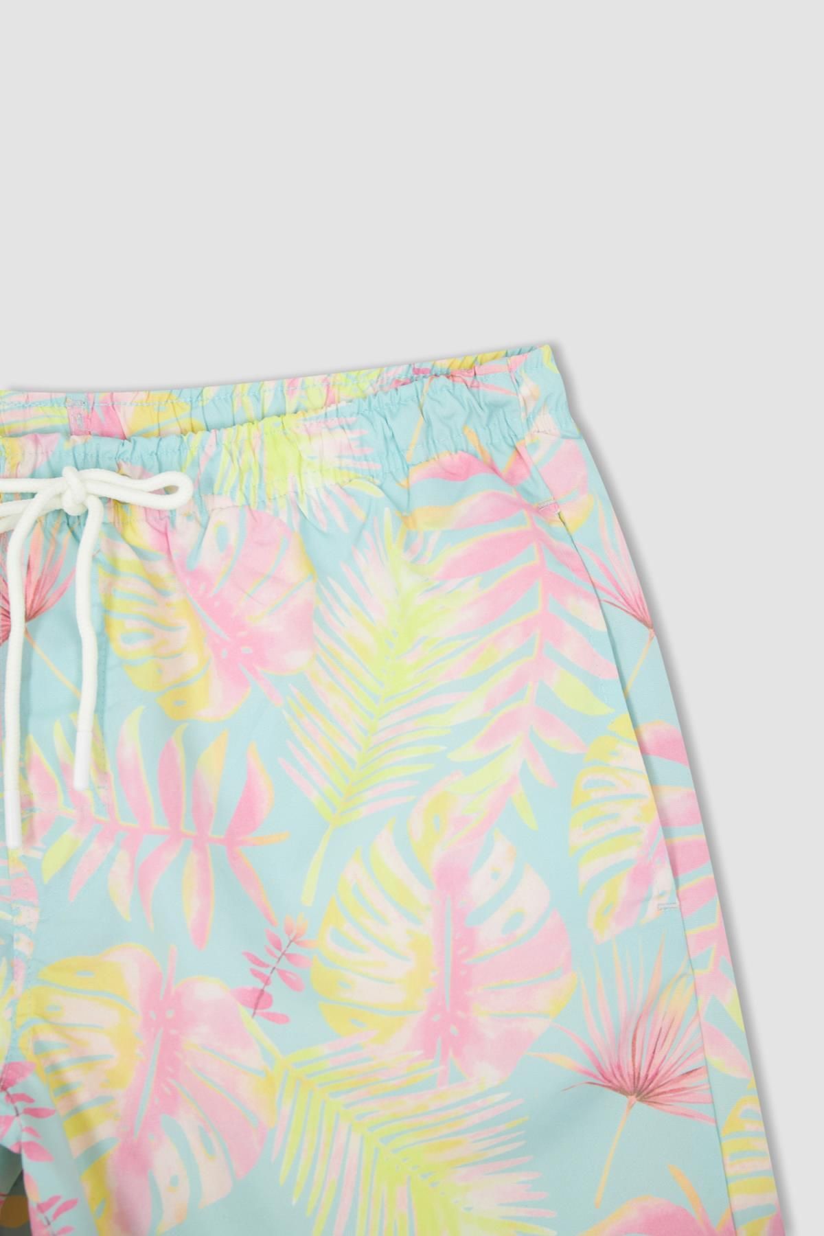 DeFacto-Regular Fit Short Length Patterned Sea Shorts W9770az22hs 5