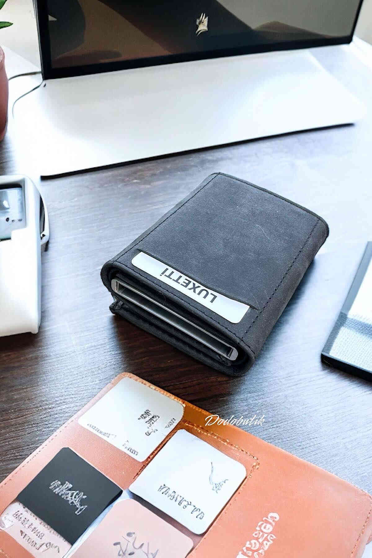 کیف پول مردانه مشکی Luxetti | DDL5550 اورجینال - تصویر 5