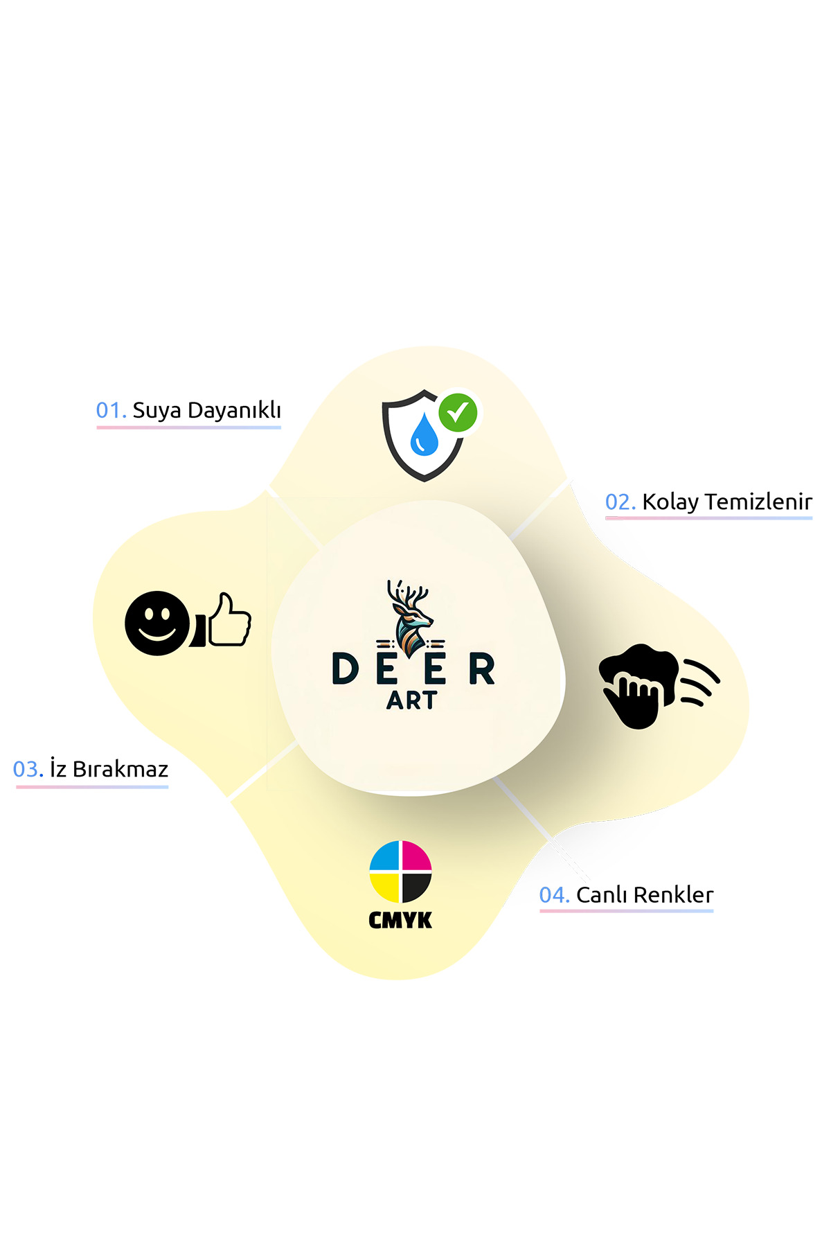 deer art Priz Sticker - Sevilmli Zürafa Salıncakta Çocuk Odası Dekoratif Duvar Sticker - Dads6 fotoğrafı 3 (önizleme)