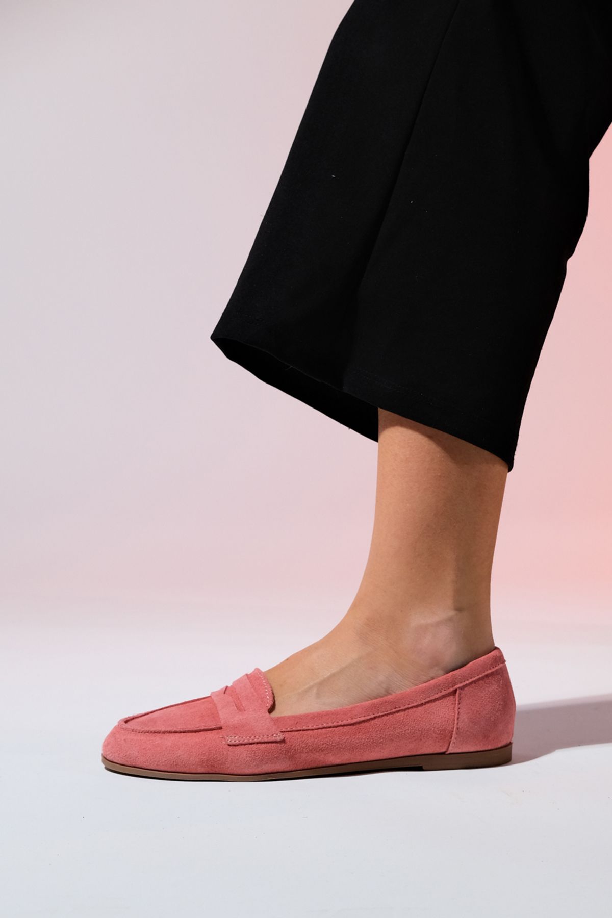 لوفر صورتی زنانه راننده گل رز F02 اورجینال luvishoes