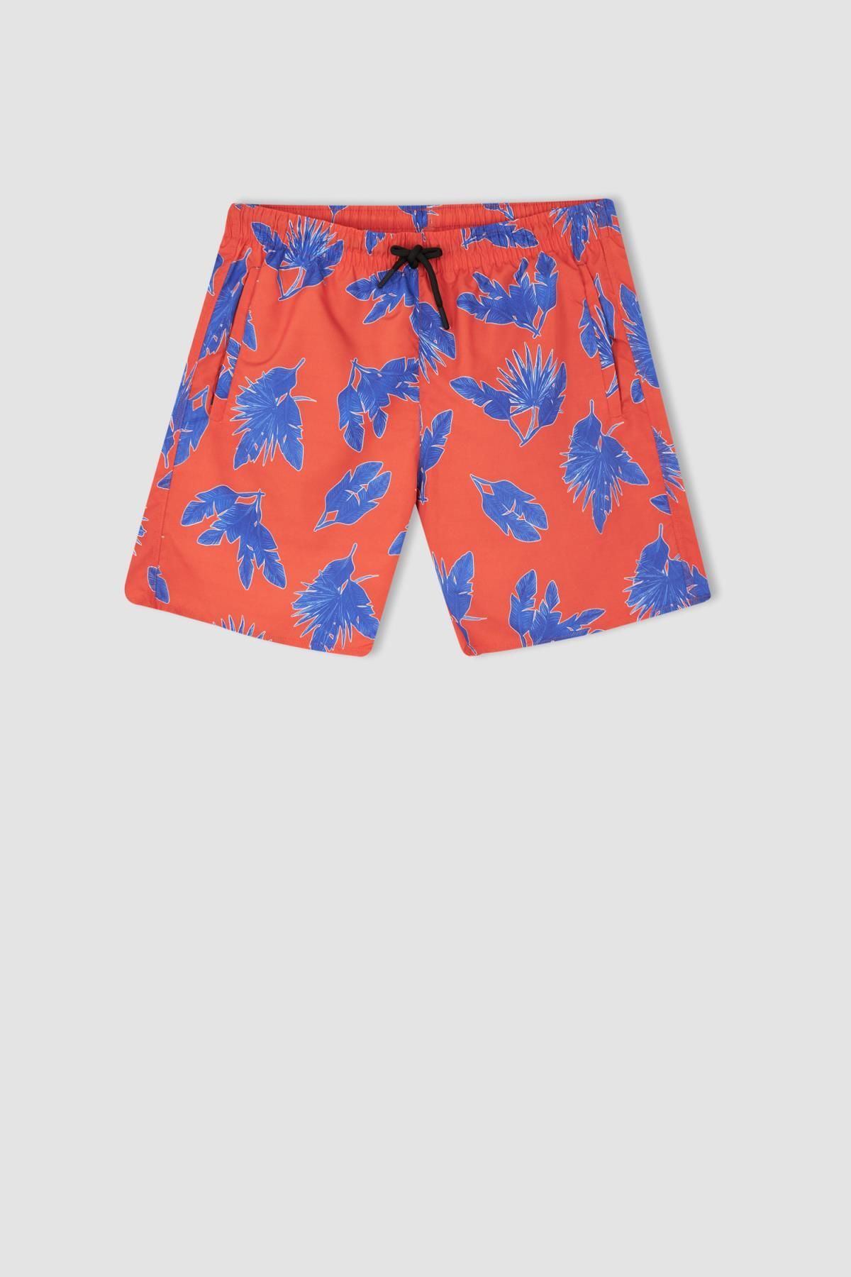DeFacto-Regular Fit Patterned Short Swim Shorts Y8925az22hs 5