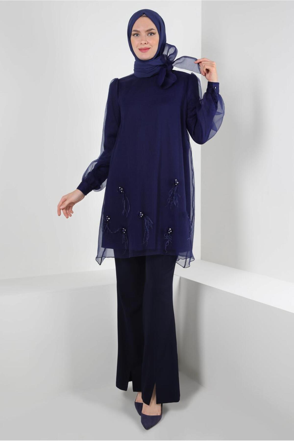 Alvina FRONT SLIT SPANISH SLING TROUSERS 70540 Trendyol