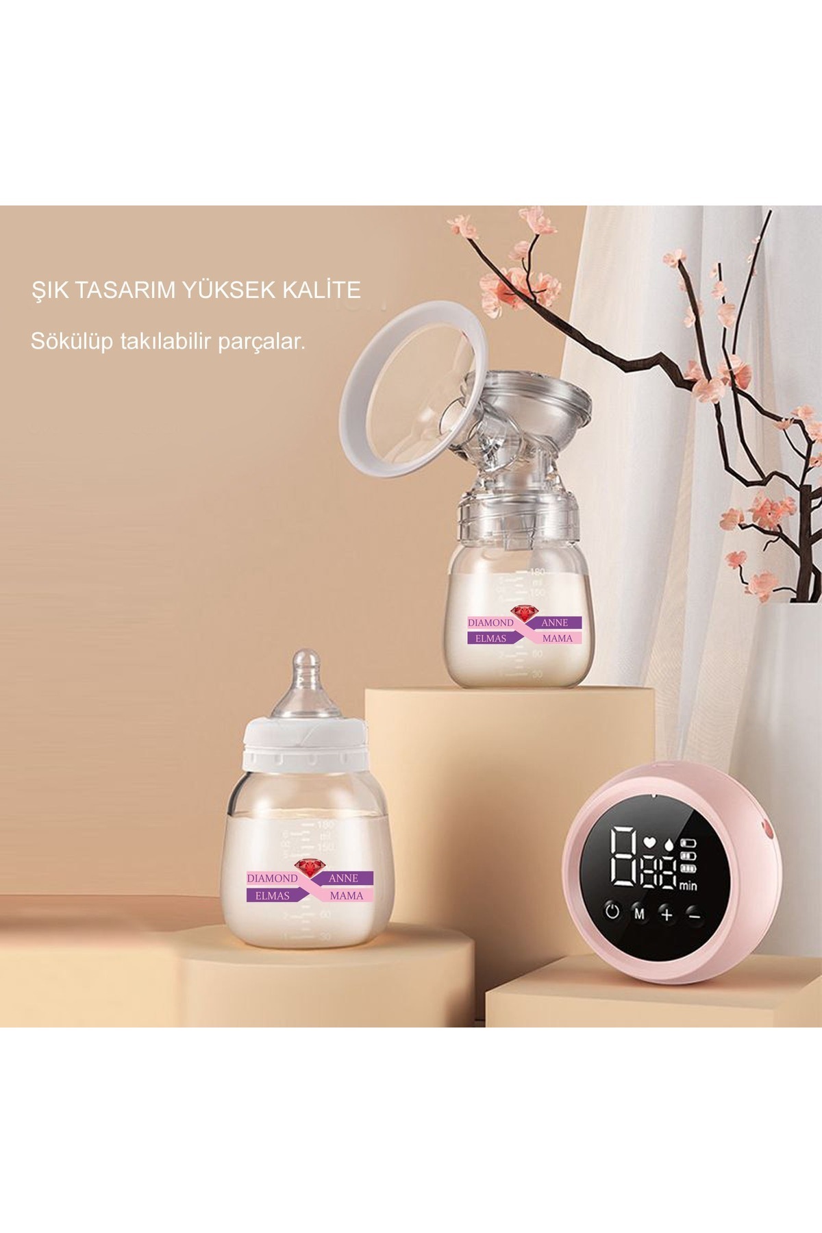 Diamond Mama Elmas Anne Anne Elektirikli Gögüs Pompası Çiftli MZ-608T fotoğrafı 4 (önizleme)