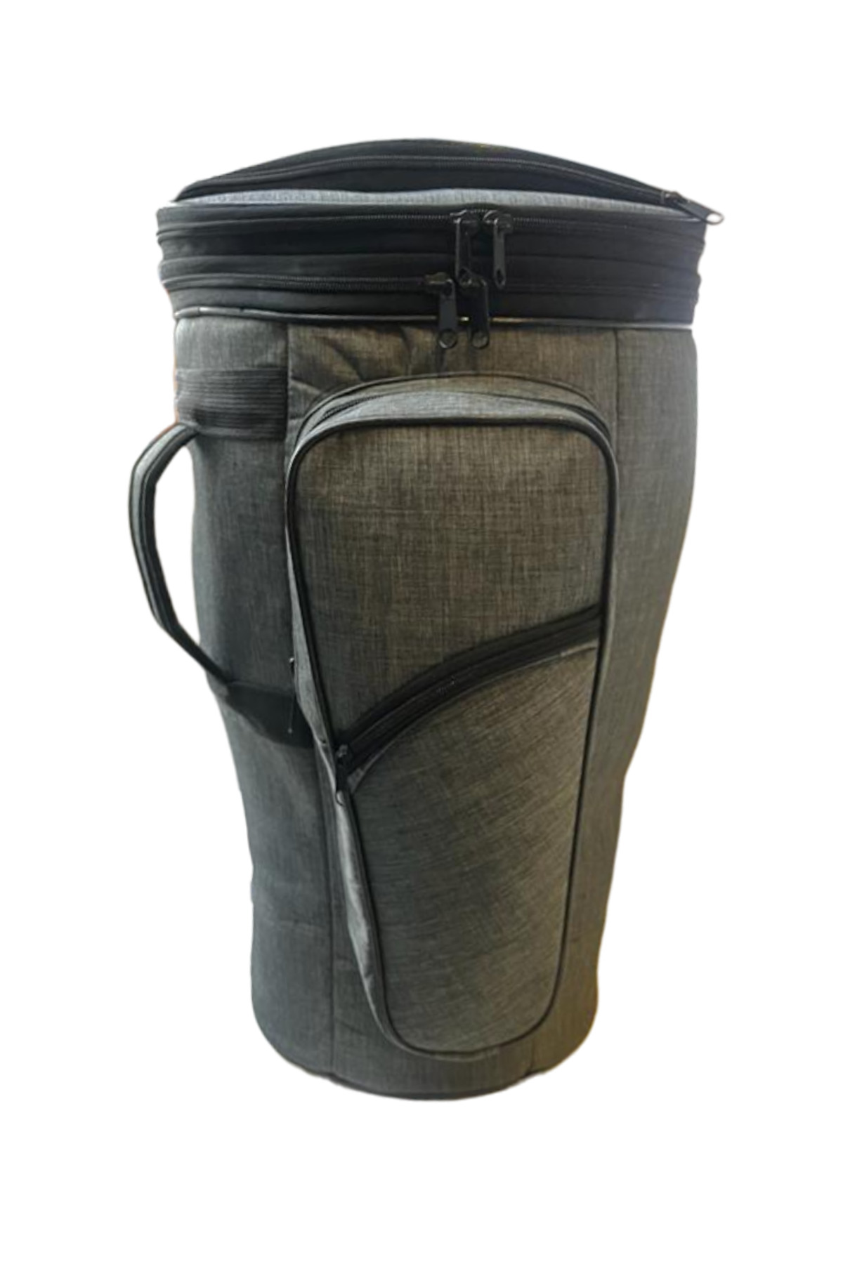 Erga Müzik Darbuka Kılıfı Gri Keten Soft Case Profesyonel Kalın Çanta