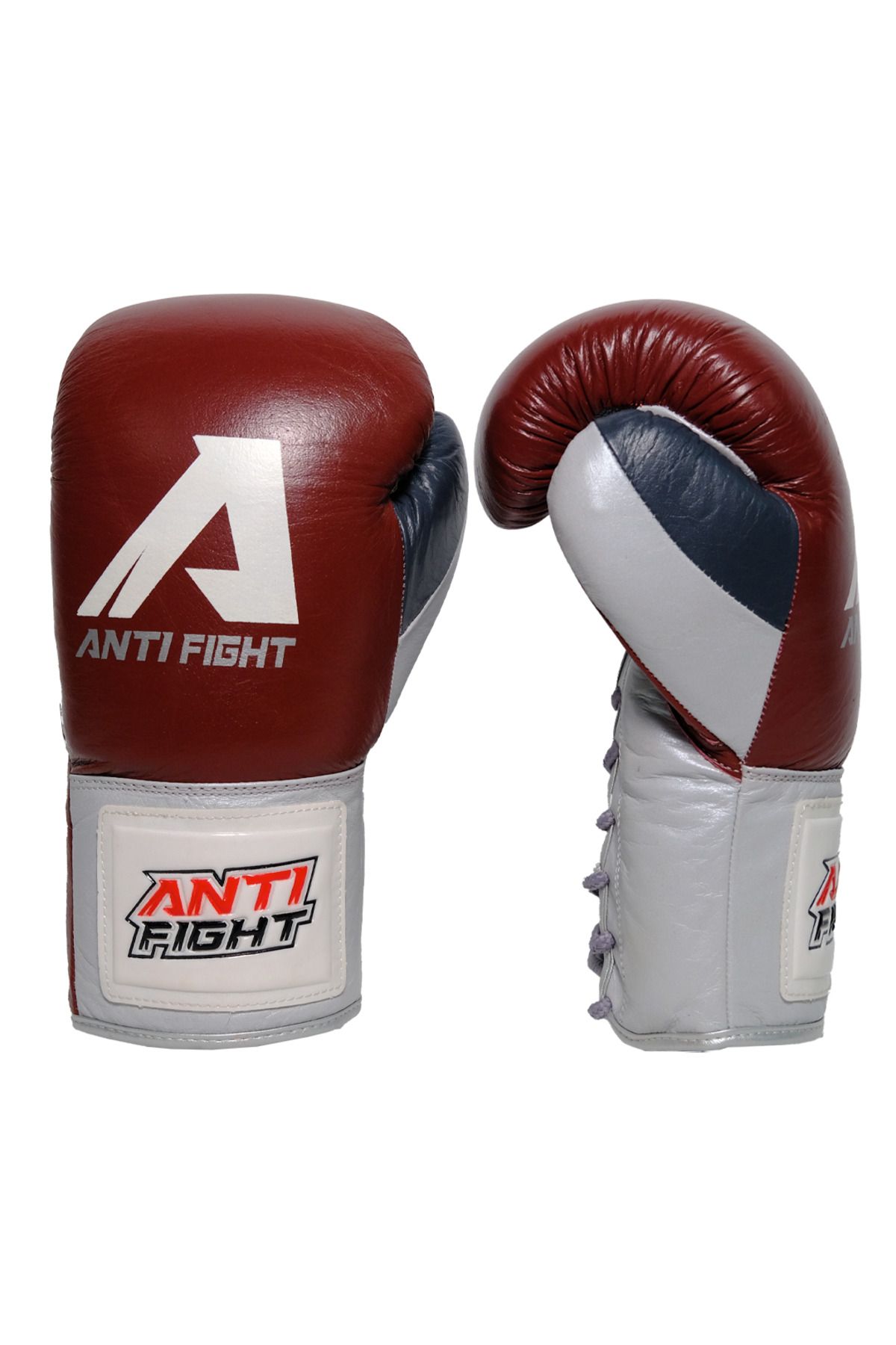 دستکش بوکس قرمز مردانه و زنانه چرمی بوردو اورجینال anti fight
