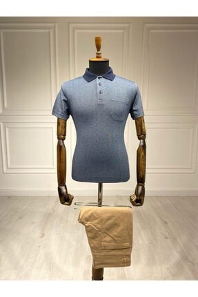 Polo Yaka Lacivert T-shirt 0916DM