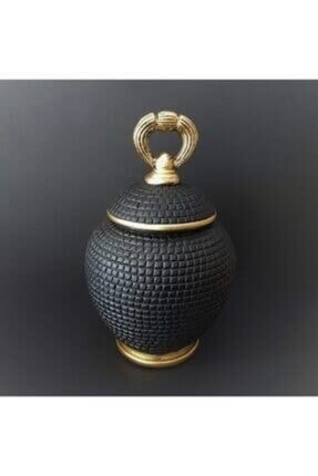 Motifli Siyah Altın Antik Dekor 30x20cm TALYA-208210