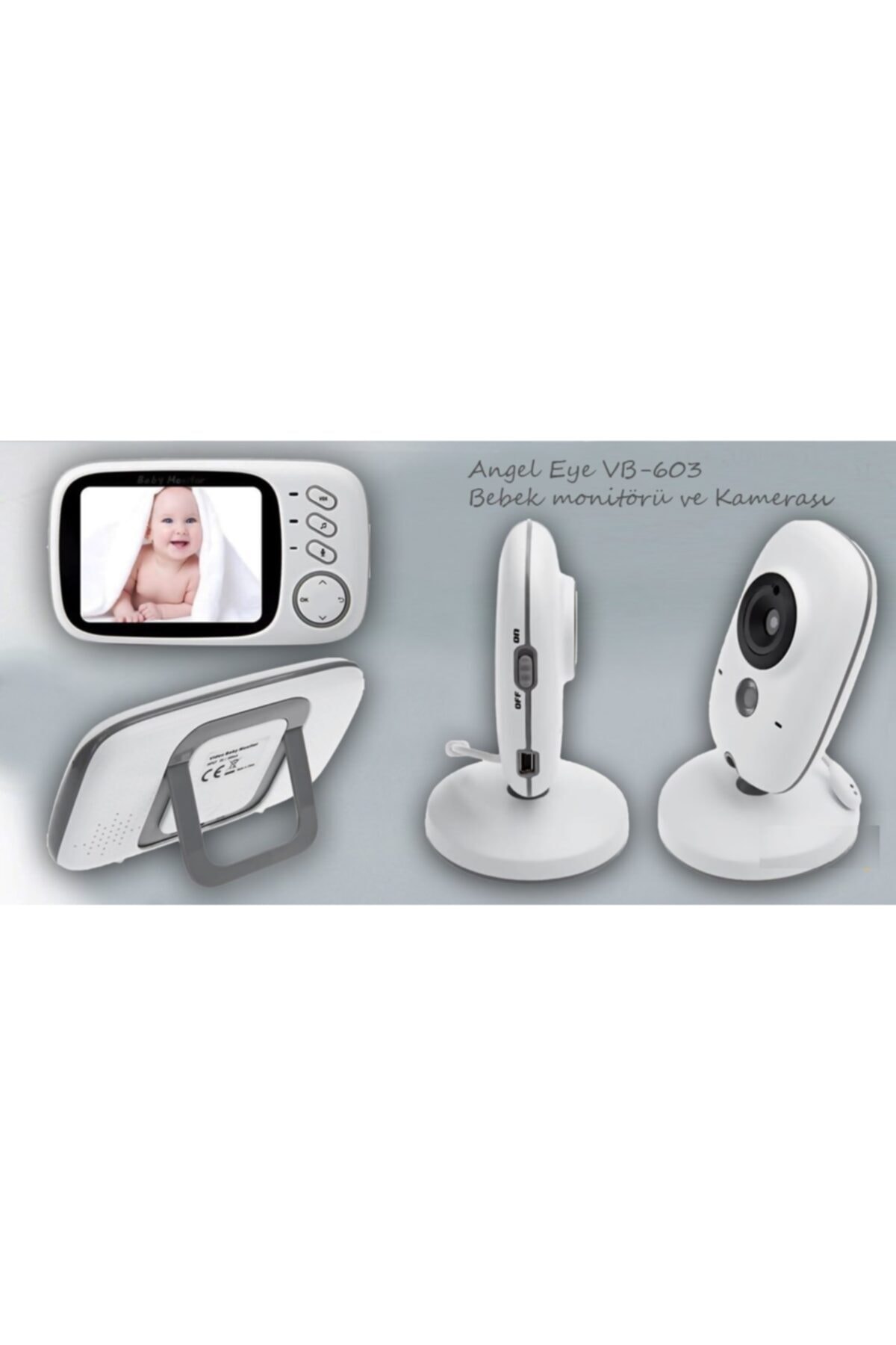 Angel Eye Angeleye Ks-603 Ekranlı Bebek Kamerası Gece Görüşlü Wifi'li fotoğrafı 5 (önizleme)