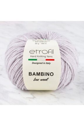 Bambino Lux Wool Merino Wool El Örgü Ipliği 50 gr 70086/Gri ETR8001013