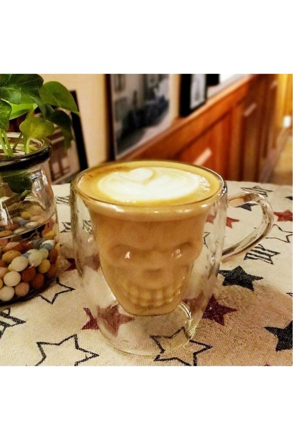 NETAVANTAJ-Skull Espresso Coffee Shot Cup Set of 2 1