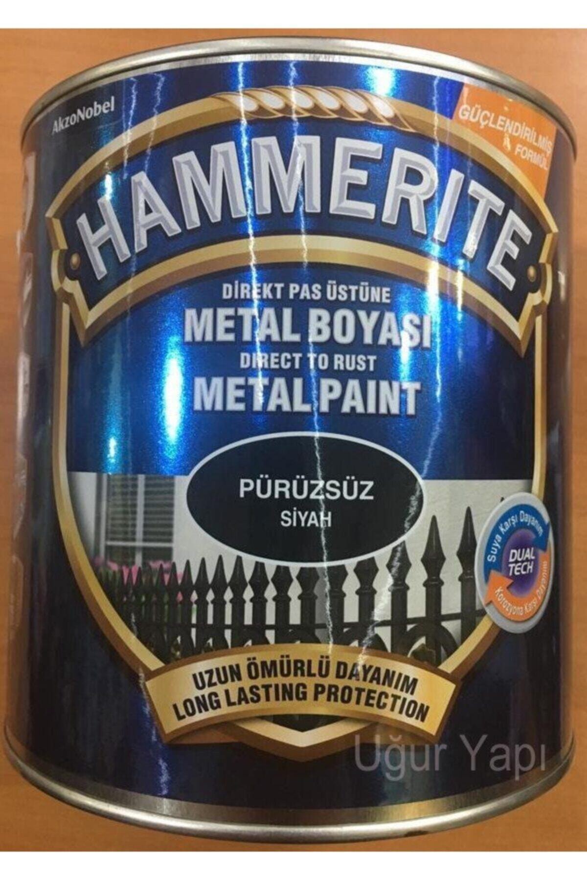 Metal Paint on Hammerite Direct Rust Black 0.75 Lt