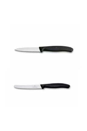 8cm Tırtıklı Soyma Bıçağı Siyah & Domates Bıçağı 11 cm Siyah 676335521