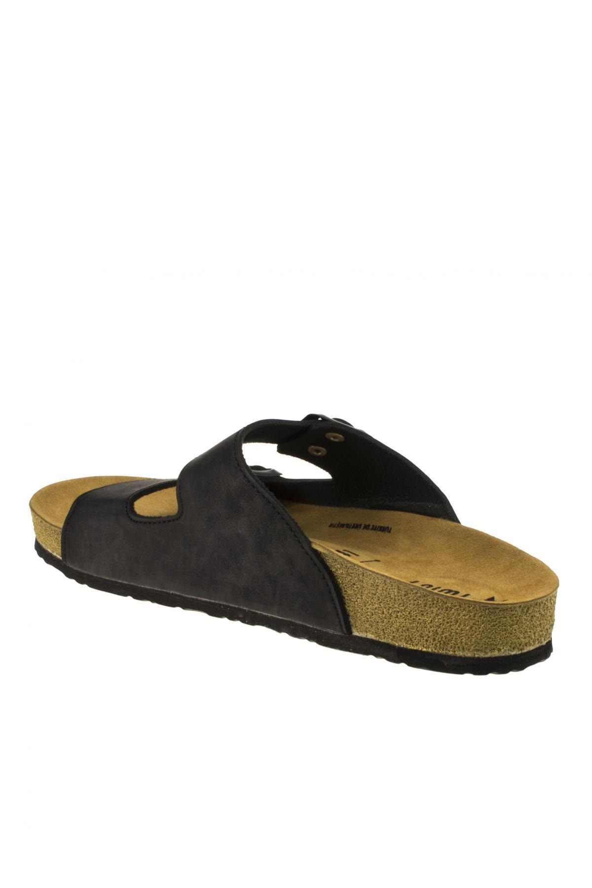 Twigy-K0538 Leo Double Band Black Men's Slippers 4