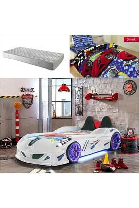 setay jaguar bazali full ledli arabali yatak beyaz fiyati yorumlari trendyol