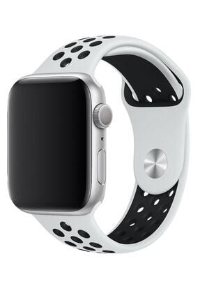 Apple Watch Kordon Beyaz Siyah 2 3 4 5 Seri 38 Mm Ve 40 Mm Delikli Kordon Kayış PRA-1980135-121722